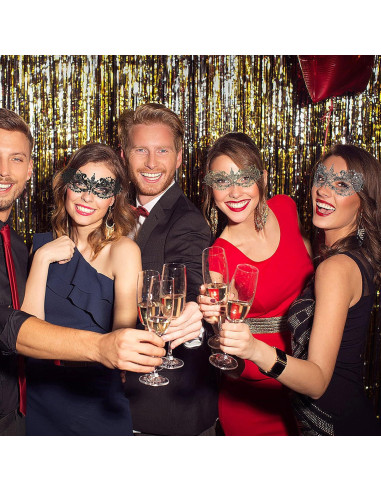 3 Piezas Máscaras de Disfraz de Encaje WLLHYF para Adultos