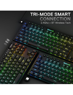 Teclado Mecánico Inalámbrico Redragon K621 TKL RGB Negro 2