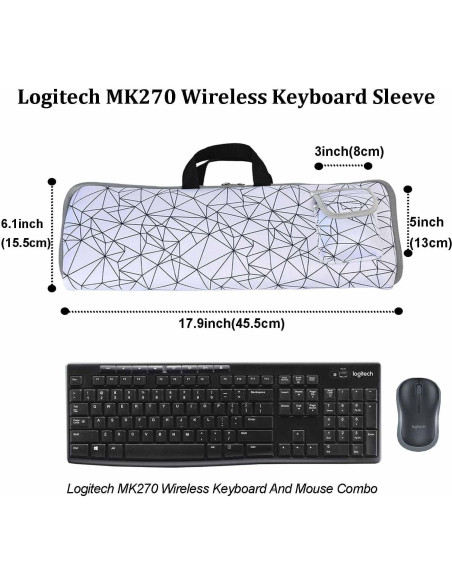 Funda de teclado y ratón Logitech MK270 NUENSS-ROR Neopreno
