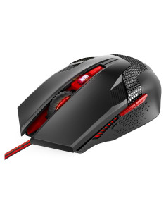 Ratón Gaming TECKNET USB 8000 DPI 6 Botones RGB Rojo