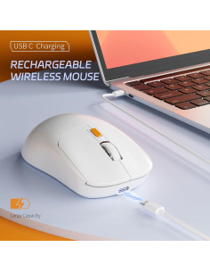 Ratón Inalámbrico Uiosmuph G01 Recargable USB C Ergonómico 2