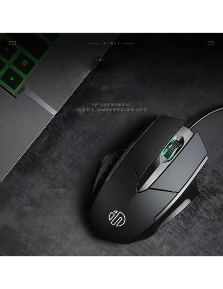 Ratón USB con cable Censprin ergonómico 1200 DPI clic silencioso