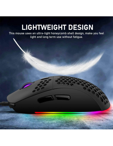 Combo Teclado Mecánico y Ratón Gaming LexonElec RGB 61 Teclas