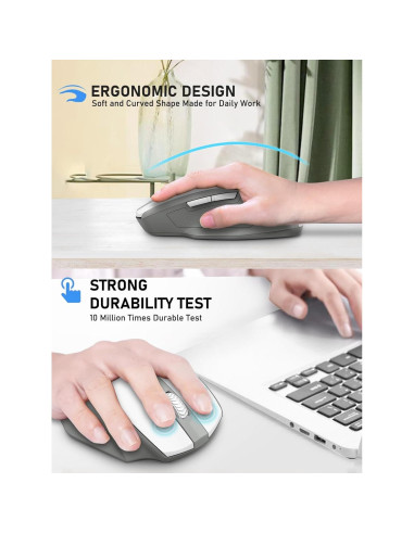 Ratón Inalámbrico E-YOOSO 4000 DPI Ergonómico 6 Botones