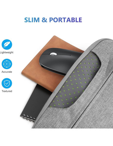 Ratón Bluetooth OMOTON Inalámbrico Ultra Delgado Negro