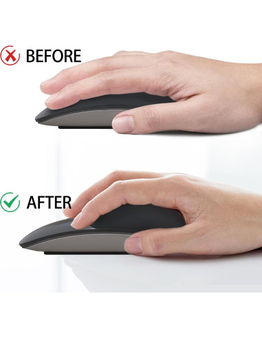 Cojín de Silicona Ergonómico ROUNKIN para Apple Magic Mouse Negro