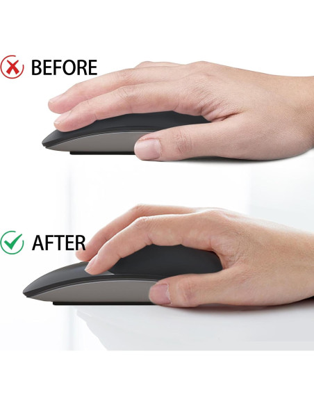 Cojín de Silicona Ergonómico ROUNKIN para Apple Magic Mouse Negro