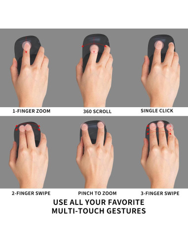 Cojín de Silicona Ergonómico ROUNKIN para Apple Magic Mouse Negro