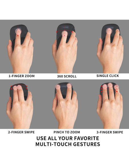 Cojín de Silicona Ergonómico ROUNKIN para Apple Magic Mouse Negro