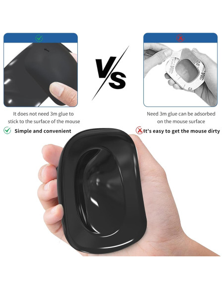 Cojín de Silicona Ergonómico ROUNKIN para Apple Magic Mouse Negro