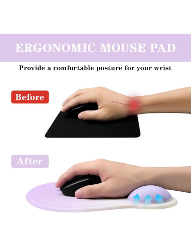 Alfombrilla de Ratón Ergonómica KEPUTAIER con Soporte para Muñeca