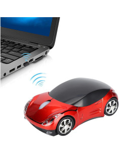 Ratón Inalámbrico Ergonómico Luqeeg 1600 DPI USB Coche Deportivo 2