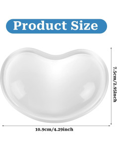 Reposamuñecas Ergonómico de Gel Silicona Transparente Sliverdew 2