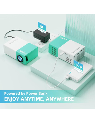Proyector Mini Wepvo YG300Plus 1080P Portátil Verde Menta