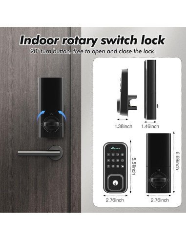 Cerradura Inteligente Zylenor con Teclado Digital y WiFi