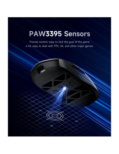 Ratón Gaming Inalámbrico MCHOSE AX5 Pro 26k DPI 53g Negro