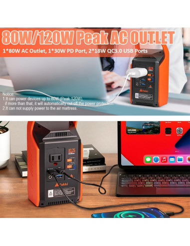 Generador Solar Portátil Takki S89 83Wh con Panel 21W