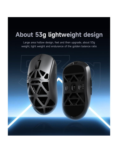 Ratón Gaming Inalámbrico MCHOSE AX5 Pro 26k DPI 53g Negro