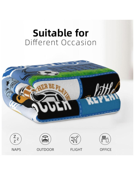 Manta de Fútbol para Niños Paihvcn 152.4x127cm Poliester