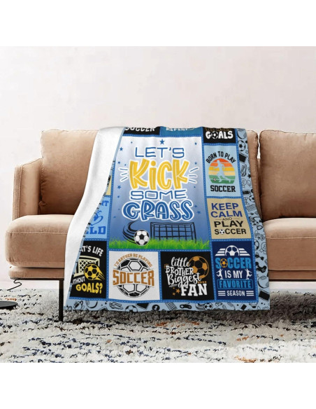 Manta de Fútbol para Niños Paihvcn 152.4x127cm Poliester