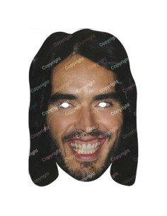 Máscara de Cartón Russell Brand - Partyrama 20x30cm