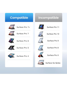 Teclado Inalámbrico MoKo para Microsoft Surface Pro 7 Plus/7/6/5/4/3, Gris 2