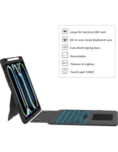 Funda con Teclado Desmontable HEAPAO para iPad Pro 13" M4 2024 2