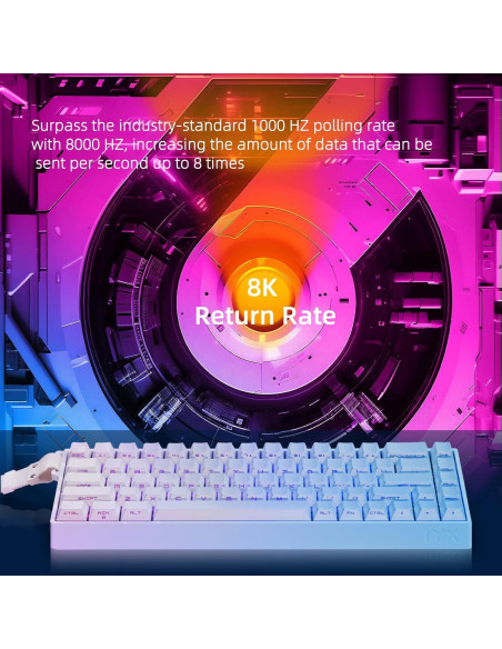 Teclado IROK MU68 Ultra RGB Mecánico Compacto 68 Teclas