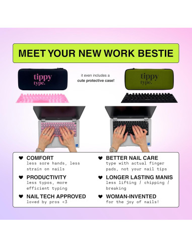 Cubierta de Teclado Silicona Tippy Type para Dell 13.3" - Rosa