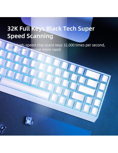 Teclado IROK MU68 Ultra RGB Mecánico Compacto 68 Teclas