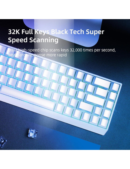 Teclado IROK MU68 Ultra RGB Mecánico Compacto 68 Teclas