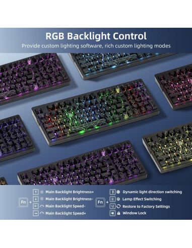 Teclado Mecánico Inalámbrico ZORNHER ZH980, 95% Compacto RGB