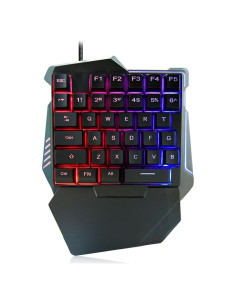 Teclado Gaming Ergonómico Yunseity G7 35 Teclas RGB USB