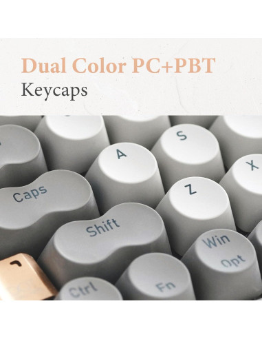 Teclado Mecánico Lofree Zero ARTZ 75% Recargable Terrazzo Gris