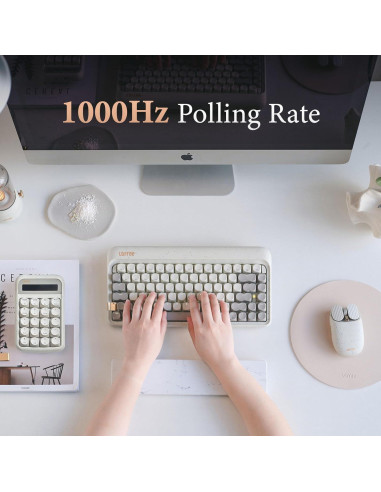 Teclado Mecánico Lofree Zero ARTZ 75% Recargable Terrazzo Gris