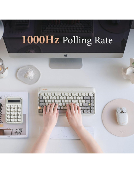 Teclado Mecánico Lofree Zero ARTZ 75% Recargable Terrazzo Gris