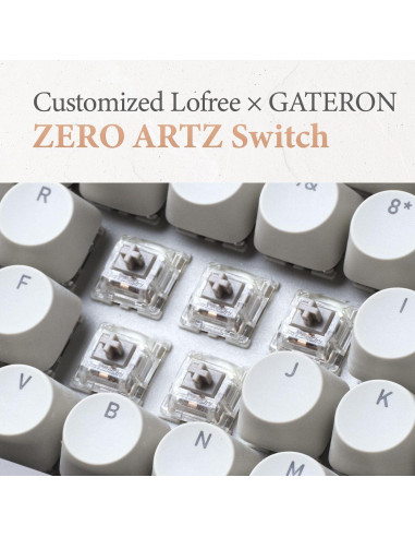 Teclado Mecánico Lofree Zero ARTZ 75% Recargable Terrazzo Gris