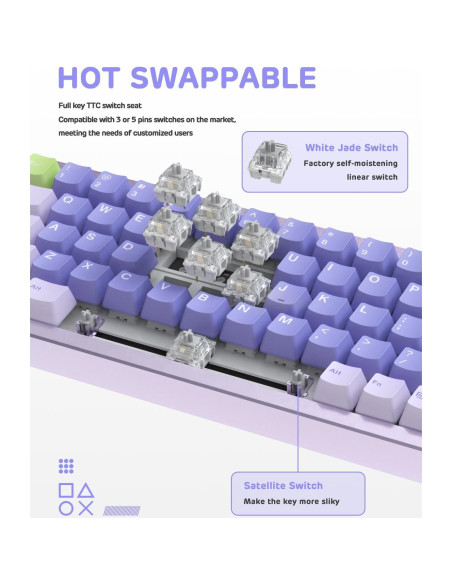 Teclado Mecánico Inalámbrico ATTACK SHARK M71 TKL RGB 4600mAh Teclado Mecánico Inalámbrico ATTACK SHARK M71 TKL RGB 4600mAh