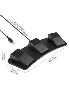 Pedal de Pie USB Triple PCsensor d63e7e9e - 3 Interruptores 2