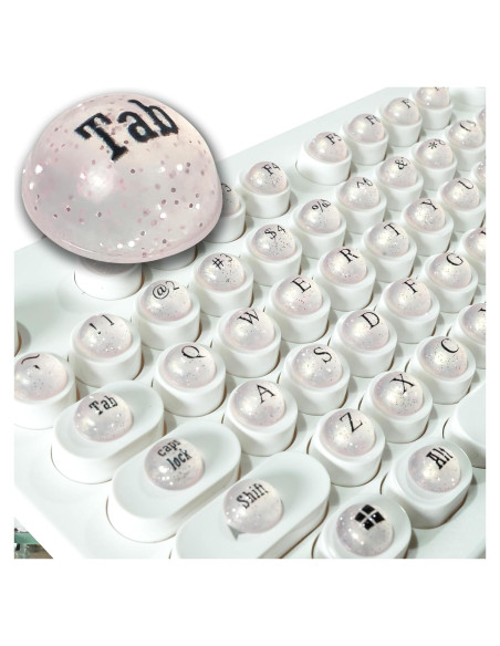 128 Piezas Teclas de Silicona Autoadhesivas Zooplan Rosa