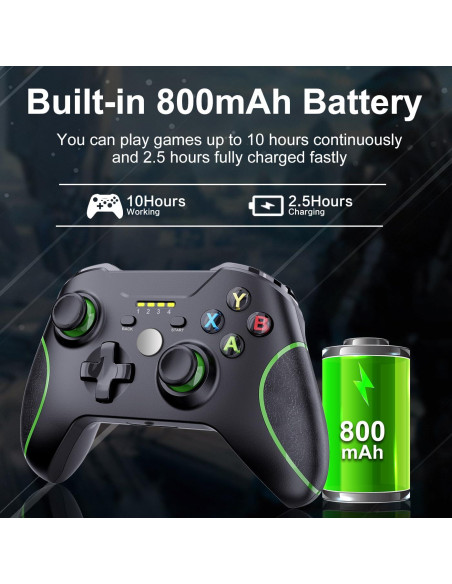 Controlador Inalámbrico Xbox One DZHI 800mAh Negro