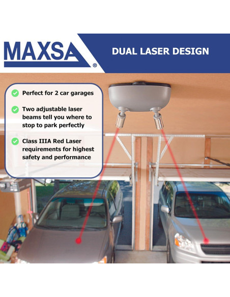 Guía de Estacionamiento Doble Láser Maxsa 37312 Plata