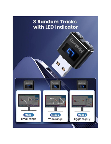 Agitador de Ratón USB Meatanty Indetectable con Pantalla LED