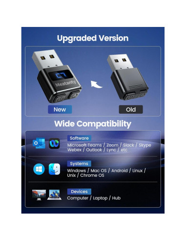 Agitador de Ratón USB Meatanty Indetectable con Pantalla LED