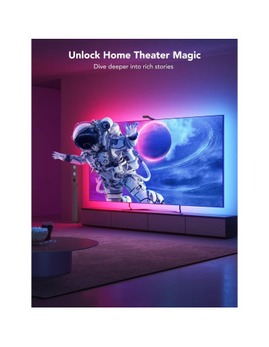 Govee T2 Luz LED de Fondo 3.6m para TV 140-165 cm RGBIC