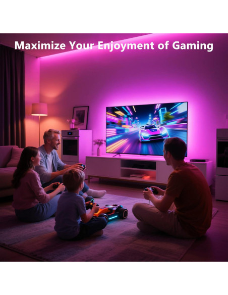 Luces de tira LED PANGTON VILLA 2.5m para TV 101-152cm