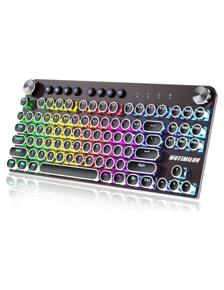 Teclado Mecánico Inalámbrico WOTIMILON WM87 Retro TKL RGB