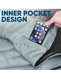 Saco de Dormir PTEROMY 220 cm Resistente al Agua para Adultos 2