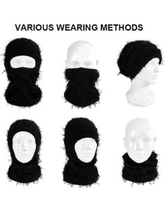 Pasamontañas Tejido a Prueba de Viento Unisex Amarillo Mezclado 2