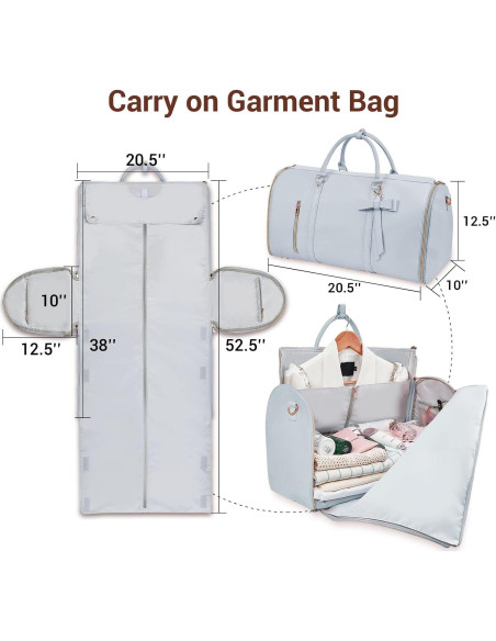 Bolsa Duffle de Ropa STHMEOOHT Azul 2 en 1 con Compartimentos